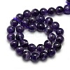 Natural Amethyst Round Bead Strands G-L170-12mm-01-2