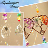 1Pc Natural Mixed Stone Chip Wrapped Heart with Tree of Life Hanging Ornaments HJEW-DJ0001-15A-6