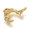 Rack Plating Brass Micro Pave Cubic Zirconia Charms KK-I720-61G-2