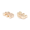 Rack Plating Brass Micro Pave Cubic Zirconia Charms ZIRC-C026-09LG-2