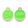 Alloy Enamel Pendants ENAM-S124-01A-06G-1