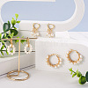 Kissitty 3 Pairs 3 Style Natural Pearl Beaded Hoop Earrings for Girl Women EJEW-KS0001-02-6