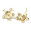 Brass Stud Earrings Findings KK-F862-33G-2