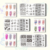 Stainless Steel DIY Nail Art Templates MRMJ-WH0092-015-3