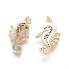 Golden Plated Brass Pendants LS-ZIRC-L087-008G-2
