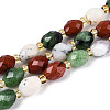 Natural Ruby in Zoisite & Red Jasper & Flower Opal Beads Strands G-T144-21A-01-4