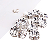Silver Plated Brass Middle East Rhinestone Spacer Beads RB-PH0001-08S-NF-2
