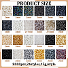 24 Styles Glass Seed Beads SEED-ME0001-26-2