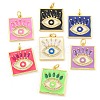 Rack Plating Brass Micro Pave Cubic Zirconia Pendants KK-G513-76A-08G-1