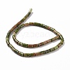 Natural Unakite Beads Strands G-G990-C11-3