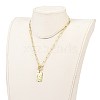 Brass Micro Pave Clear Cubic Zirconia Pendant Necklaces NJEW-JN03103-02-5