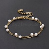 Round Plastic Imitation Pearl Beads Multi-strand Bracelets BJEW-E054-03G-2