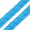 Transparent Frosted Glass Beads Strands FGLA-S001-01-1