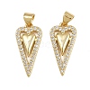Brass Micro Pave Cubic Zirconia Pendants ZIRC-I367-12G-06-1