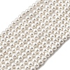 Electroplated Shell Pearl Beads Strands X-BSHE-K017-4mm-1
