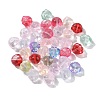 35Pcs Transparent Spray Painted Glass Beads GLAA-YW0001-72-1