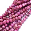 Natural Dyed Jade Beads Strands G-F601-A35-1