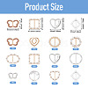 12Pcs 12 Styles Alloy Buckles AJEW-TA0003-44-4