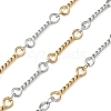 Two Tone 304 Stainless Steel Twist Bar Link Chains CHS-G050-05GP-1