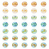 35Pcs 7 Colors Handmade Lampwork Round Beads LAMP-TA0001-58-1