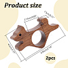 Wooden Thumb Page Holder AJEW-WH0077-119B-2