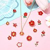 60Pcs 15 Styles Alloy Enamel Pendants ENAM-CJ0006-46-6