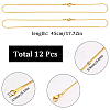 12Pcs 0.9MM 304 Stainless Steel Snake Chain Necklace Making STAS-SC0021-57G-2