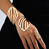 Hollow Wing Iron Cuff Bangles & Cuff Rings Sets for Women WG91D18-01-1