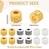 90Pcs 3 Colors Tibetan Style Alloy Beads TIBEB-YW0001-41-2