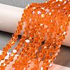 Transparent Electroplate Glass Beads Strands GLAA-F029-3mm-A11-4
