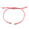 Korean Waxed Polyester Cord Braided Bracelets X-MAK-T010-06G-2