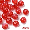 20Pcs Round Imitation Cat Eye Resin Beads RESI-YW0004-43A-1