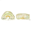 UV Plating Rainbow Iridescent Acrylic Enamel Beads OACR-G012-08C-2