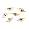 Brass Enamel Connector Charms KK-J302-10G-2