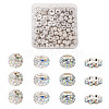 Cheriswelry 100Pcs 4 Styles Pave Disco Ball Beads RB-CW0001-01-8