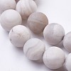 Natural White Agate Bead Strands G-J376-02-10mm-3