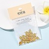 SHEGRACE Brass Pave Cubic Zirconia Square Connector Charms XGRQ2O088-440D-G-6