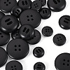 25Pcs 5 Styles 4-Hole Resin Buttons BUTT-TA0001-49-3