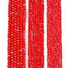 Electroplate Opaque Solid Color Glass Beads Strands EGLA-A044-P6mm-L22-2