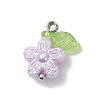 Imitation Pearl Acrylic Pendants PALLOY-JF04335-02-3