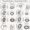 16Pcs 8 Style Adjustable Alloy Finger Rings Components FIND-SC0008-65-2
