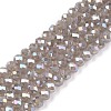 Electroplate Glass Beads Strands EGLA-A044-J4mm-B10-1