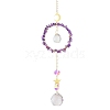 Crystal Glass with Natural Amethyst Sun Catcher Pendant PW-WG84674-01-1