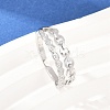 304 Stainless Steel Micro Pave Cubic Zirconia Finger Rings for Women RJEW-K315-01P-3