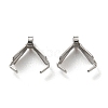 Non-Tarnish 316 Surgical Stainless Steel Pendant Pinch Bails STAS-Q310-04P-1