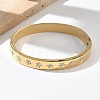 304 Stainless Steel & Rhinestone Hinged Bangles for Women BJEW-Z178-06G-1