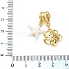 Brass Micro Pave Clear Cubic Zirconia Pendants KK-CBA74BF-14G-03-3