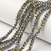 Electroplate Opaque Glass Beads Strands EGLA-A034-P6mm-O16-1