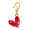 Heart Alloy Enamel Pendant Decoration HJEW-JM01458-4