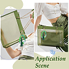 1Pc Butterfly with Clover Silicone & Imitation Leather Tassel Keychains HJEW-BM0001-89-5